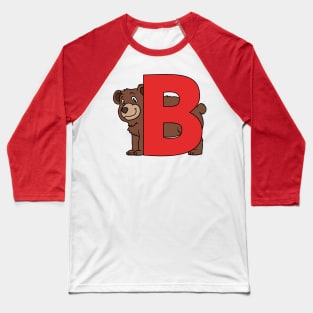 Letter B with Bear Baseball T-Shirt